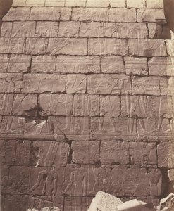 Karnak Theben, Palace - Hypostyle Hall - Decoration of the Int..., 1851-52, trykt 1853-54. af Félix Teynard