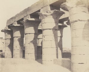 Louksor Thèbes. Construction Centrale - Grande Colonnade, 1851-52, trykt 1853-54. af Félix Teynard