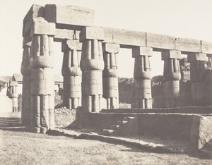 Louksor Theben, Later Construction - Parallel Galleries, 1851-52, trykt 1853-54. af Félix Teynard