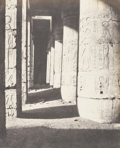 Medinet-Abou Theben, Constructions Posteriors - Second Court - Ga..., 1851-52, trykt 1853-54. af Félix Teynard