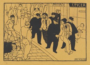 Au Violon Off to the Jug, 1893. af Félix Vallotton