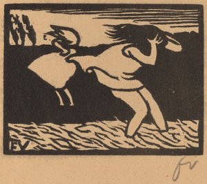 Badende fanget i en storm, 1893. af Félix Vallotton