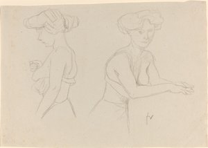 To undersøgelser af en kvinde, der klæder sig af Félix Vallotton