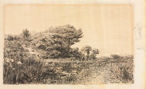 Edge of Marsh ved Couronne, 1863. af Félix Ziem