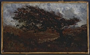 Le coup de vent, mellem 1850 og 1860 (olie på papir på lærred) af Félix Ziem