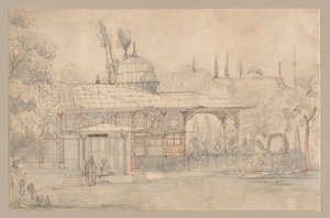 Pavillon nær en moske (recto) af Félix Ziem
