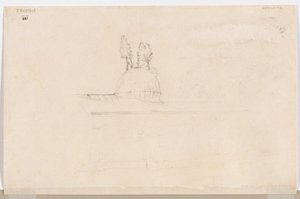 Skitse til Pavillon nær en moske, 1800-tallet. af Félix Ziem