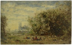Asiens ferske vande, nær Konstantinopel, mellem 1880 og 1890 (olie på træ) af Félix Ziem