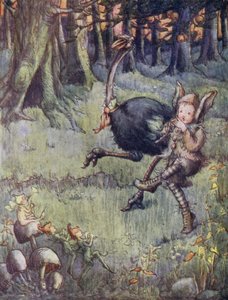 Struds, som Tootles ville gå tur med (farvelitografi)