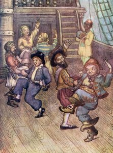 Yo-Ho, Pirates Singing (farvelitografi)