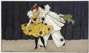 Pjerrot og Colombine - dess. af Florence Hardy, deb. 20. århundrede