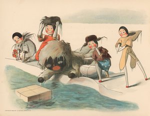 Illustration til The Golliwoggs Polar Adventures