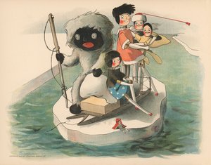 Illustration til The Golliwoggs Polar Adventures