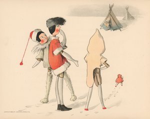 Illustration til The Golliwoggs Polar Adventures af Florence K. Upton