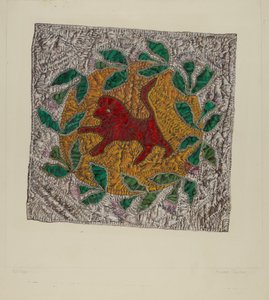 Quiltblok "Red Lion"