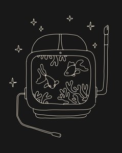 Astronauthjelm i vand af Florent Bodart
