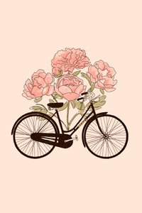 Cykel og blomst: Paris, 2022 (digital) af Florent Bodart