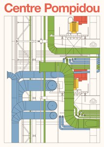 Centre Pompidou, 2023 (digital) af Florent Bodart