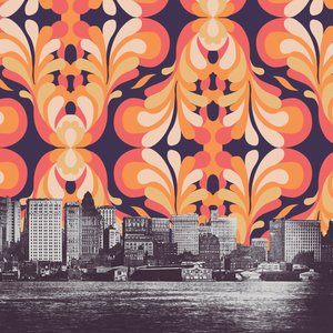 Farverig himmel over New York af Florent Bodart