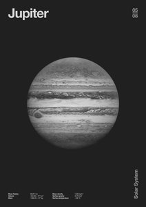 Jupiter: Minimal Planets Datas, 2023 (digital) af Florent Bodart