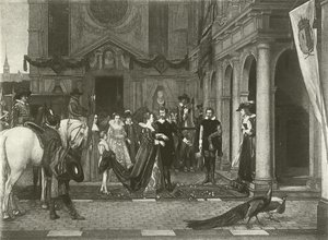 Marie de Medici i Rubens hus (gravure)