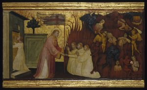 Saint Lawrence befrier sjæle fra skærsilden af Florentine Lorenzo di Niccolò Italian