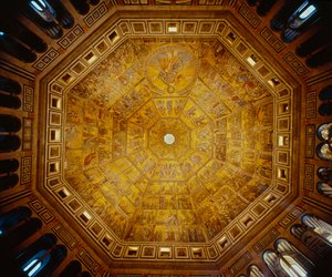 Kuppelformet loft af St Johns Baptistry, Firenze (mosaik)