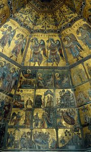 Mosaik på det hvælvede loft i St Johns Baptistry, Firenze (mosaik)