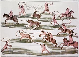 Den indiske Mocovi-jagtmetode, illustration fra 
