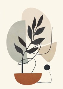 Abstrakt potteplante