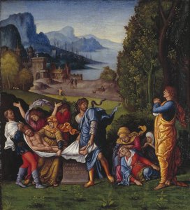 Hollandsk: Kristi gravlæggelse Gravlæggelsen af Follower of Andrea Mantegna