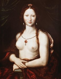 Portræt af Mona Vanna (olie på træ