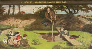 Dalton indsamler Marsh Fire Gas af Ford Madox Brown