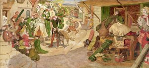 Etableringen af de flamske vævere i Manchester i 1363 af Ford Madox Brown