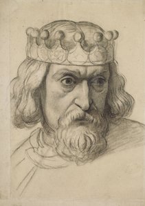 Retfærdighedens ånd - Studie for lederen af en rådgiver af Ford Madox Brown