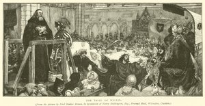 Retssagen mod Wyclif af Ford Madox Brown