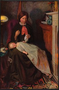 Venter: An English Fireside fra 1854-1855, 1855. af Ford Madox Brown
