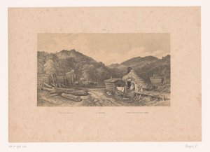 Skovhuggere i Schwarzwald En del af Schwarzwald / Im Schwarzwald / Paisage del Monte Negro (Sur de Alemania) (titel på objektet) Figurer i et landskab (serietitel)