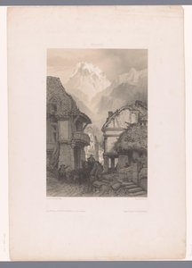 Oksevogn i en landsby ved foden af ​​et bjerg Narrative performances (serietitel) Episoder (serietitel på objekt) af Fortuné Ferogio