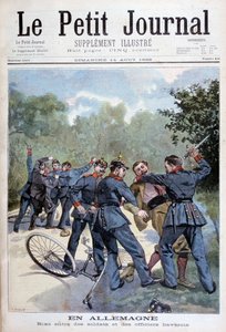 Et slagsmål mellem tyske soldater og bayerske officerer, Tyskland, 1898 af Fortuné Méaulle
