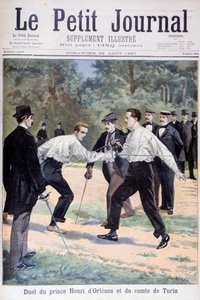Duel mellem Prins Henri dOrleans og Comte de Turin, 1897 af Fortuné Méaulle