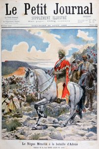 Negus af Etiopien, Menelik II, i slaget ved Adoua, 1898