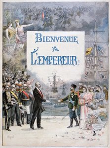 Nicholas II af Rusland og Félix Faure, præsident for Den Franske Republik, 1896 af Fortuné Méaulle