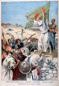 Forkyndelse af hellig krig under et oprør i Britisk Indien, 1897 af Fortuné Méaulle