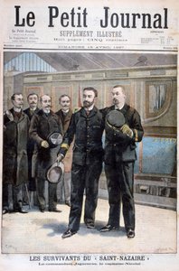 Overlevende fra byen Saint Nazaire, kommandør Jagueneau og kaptajn Nicolai, 1897 af Fortuné Méaulle
