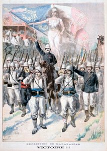 Victory!!, Fransk intervention i Madagaskar, 1895 af Fortuné Méaulle