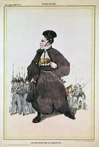 Karikatur af Baron Pasquier som Frelser af Frankrig, 1830 af Fortune Delarue