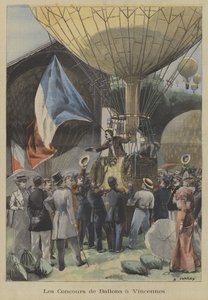 Ballonløb i Vincennes, Paris af Fortune Louis Meaulle