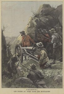 Beboere forbereder et bagholdsangreb i bjergene