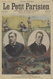 Briter og boere: Præsident Kruger af Transvaal og Joseph Chamberlain, britisk udenrigsminister for kolonierne